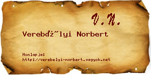 Verebélyi Norbert névjegykártya