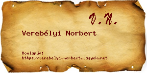 Verebélyi Norbert névjegykártya